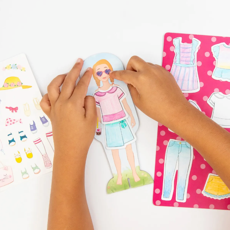 Papercraft Papirdukker formingssett for barn: Motebutikk
