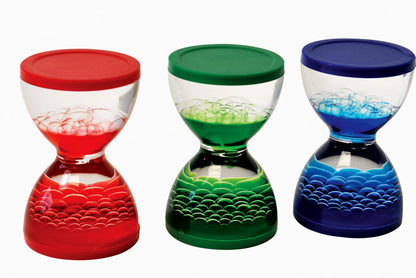 Sensory Liquid Timeglass 3-pakning - sanseleke