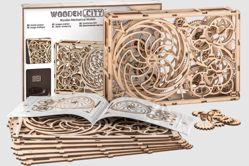 Wooden City byggesett for voksne: Kinetisk bilde