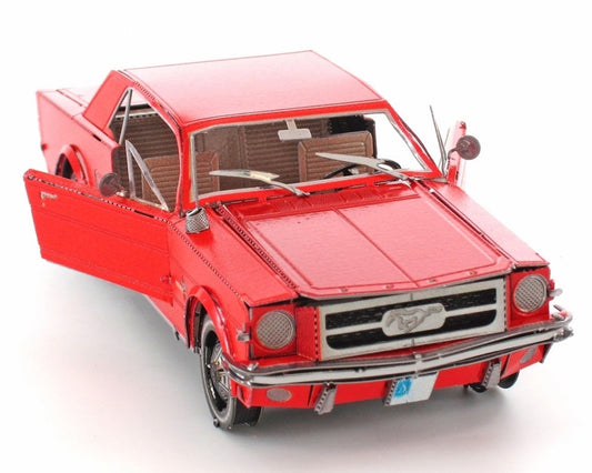 Byggesett metall for voksne: Ford Mustang Coupe Red 1965