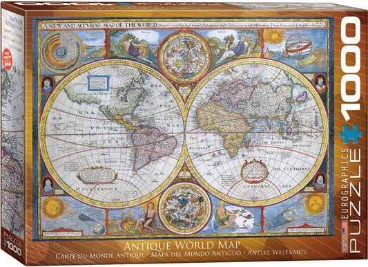 Eurographics puslespill Antikt verdenskart 1000 brikker