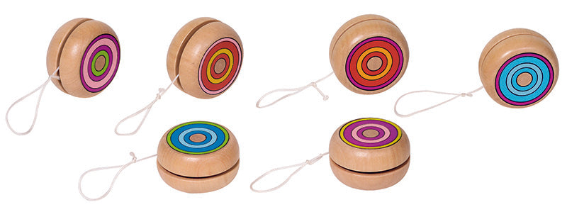 Jo-jo av tre | Fargerike ringer som motiv | Sunne Leker · Sunne Leker