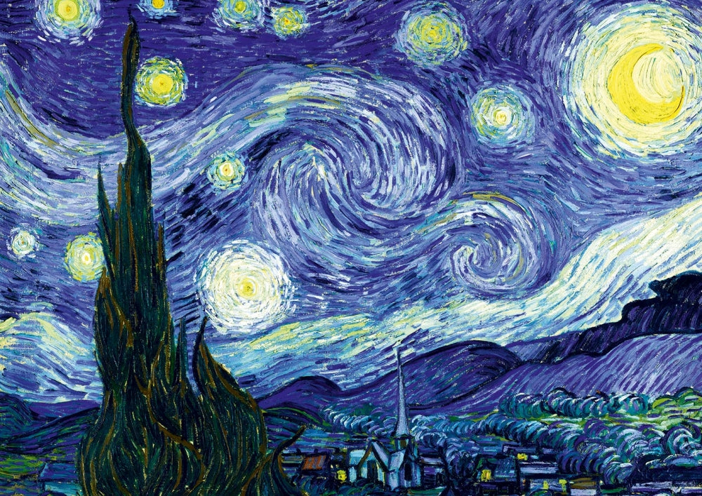 Bluebird puslespill: Vincent van Gogh Stjernenatt 1000 brikker