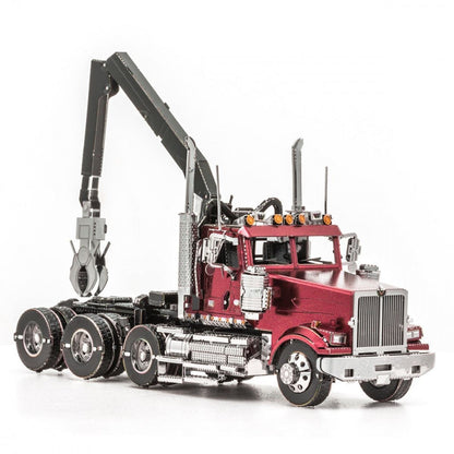 Byggesett metall for voksne: Amerikansk tømmerbil trekkvogn