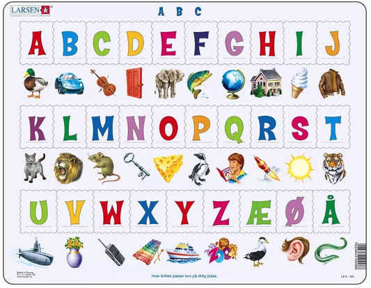 Puslespill barn: Lær bokstavene