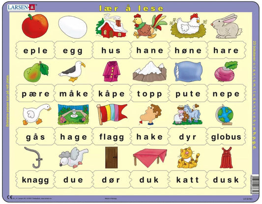 Puslespill barn: Lær å lese små bokstaver (B)